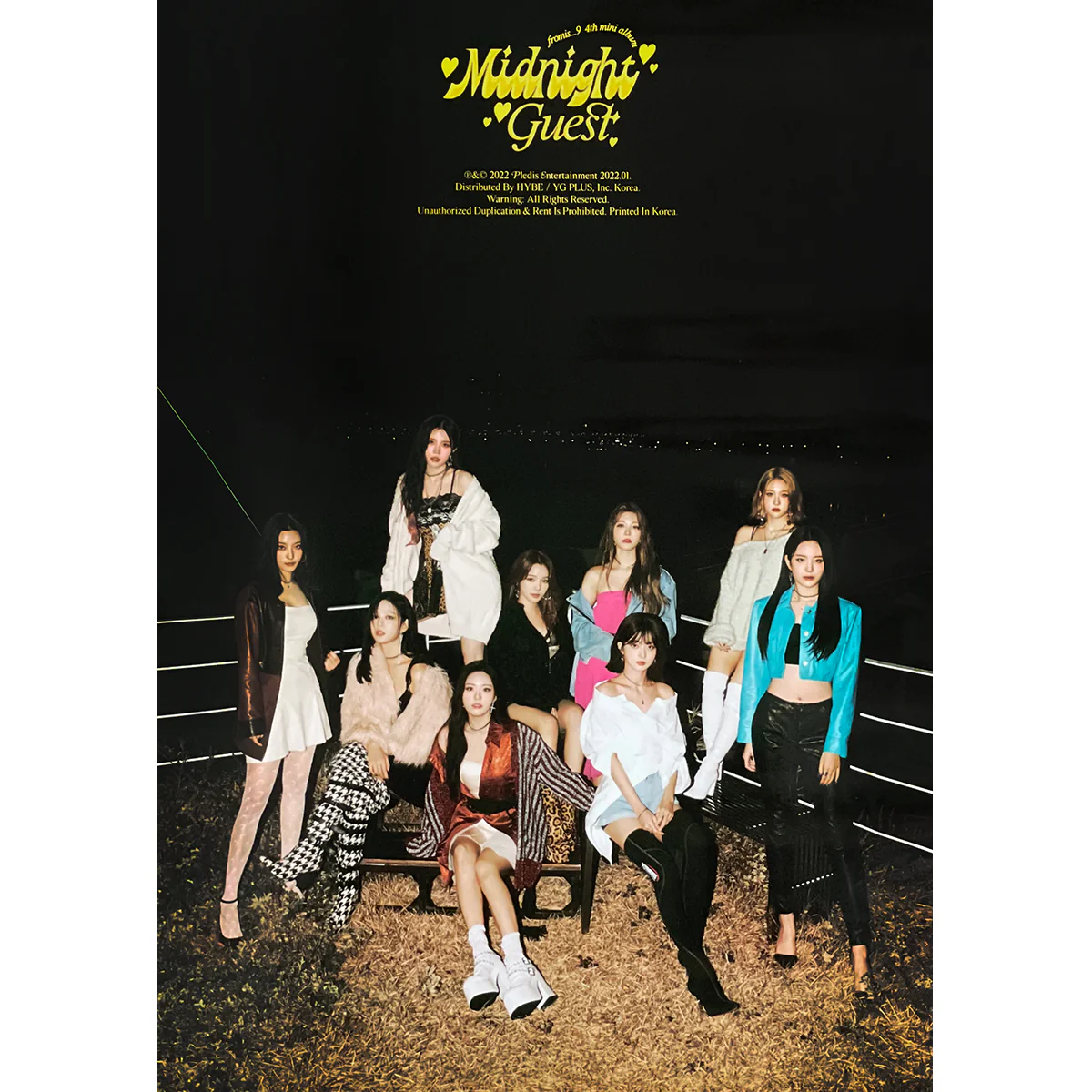 프로미스나인 | FROMIS_9 | 4TH MINI ALBUM [ MIDNIGHT GUEST ] | POSTER ONLY
