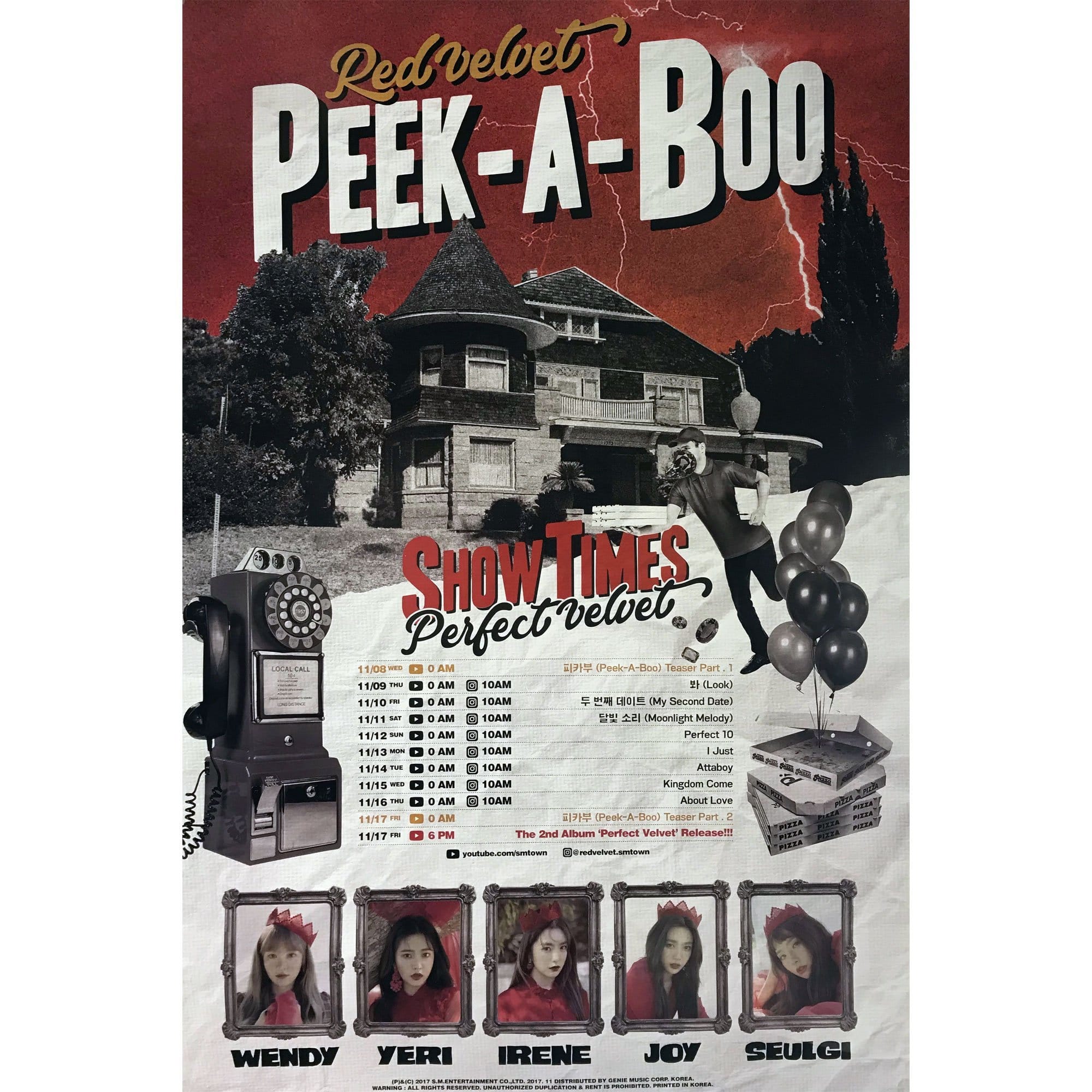 레드벨벳 | RED VELVET | 2ND ALBUM [ PERFECT VELVET ] | (SHOW TIMES VER.) POSTER ONLY