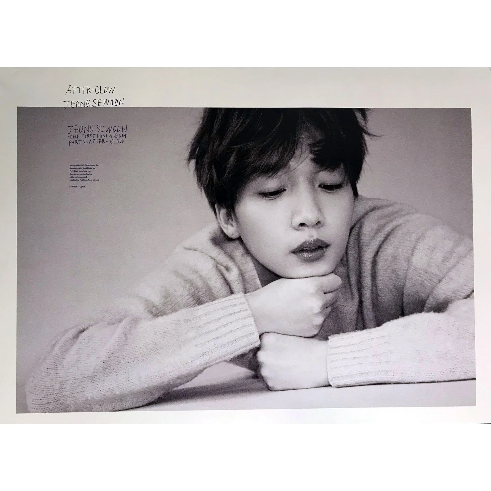 정세운 | JEONG SEWOON | 1ST MINI ALBUM PART 2 [ AFTER ] | (GLOW - VERSION A) POSTER ONLY