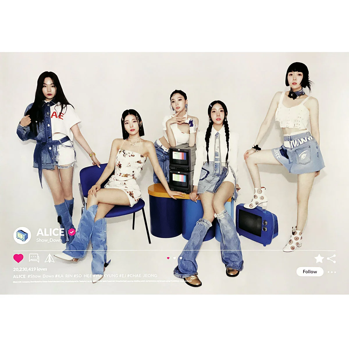 앨리스 | ALICE | 2ND SINGLE ALBUM [ SHOW DOWN ] | POSTER ONLY