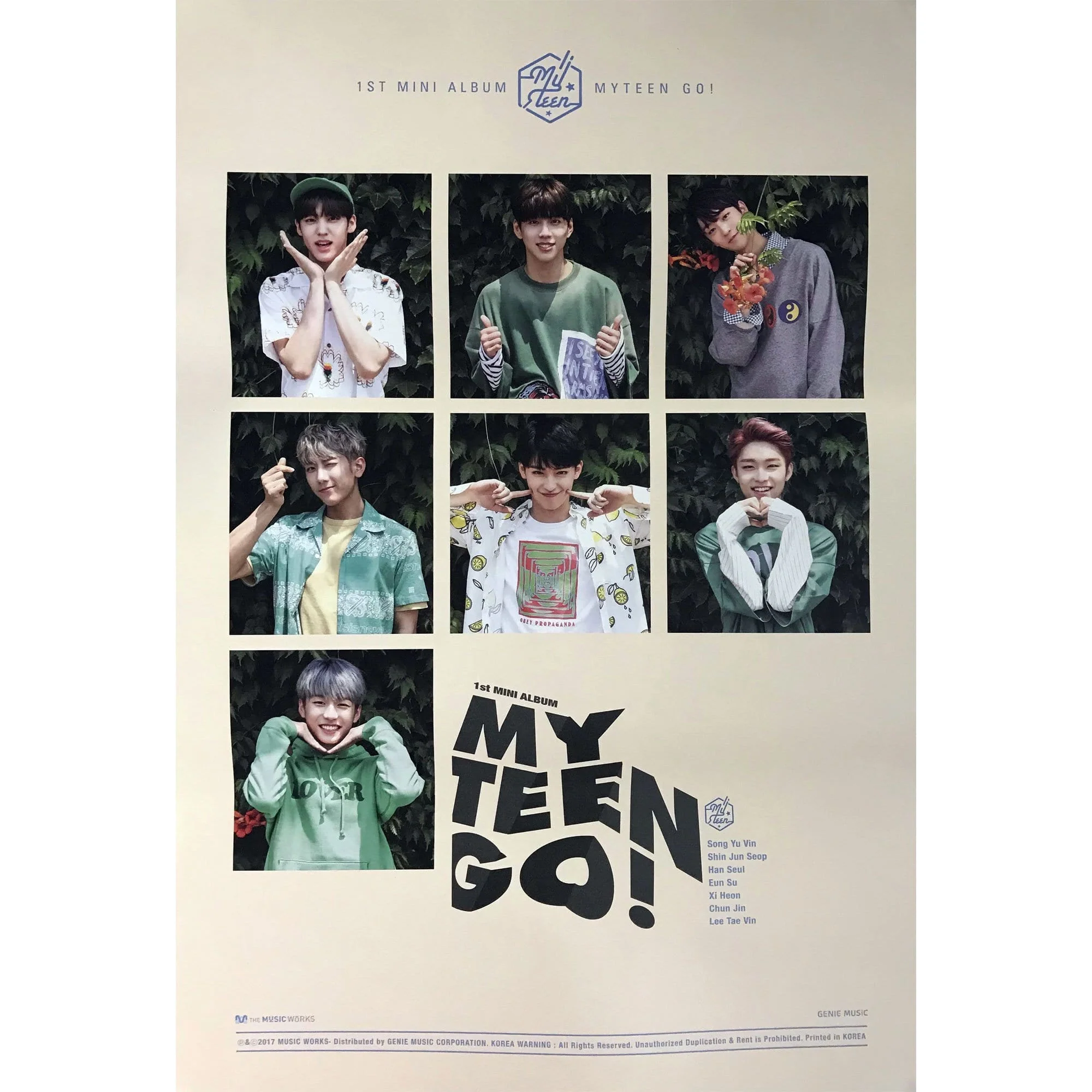 마이틴 | MYTEEN | 1ST MINI ALBUM [ MYTEEN GO ] | POSTER ONLY