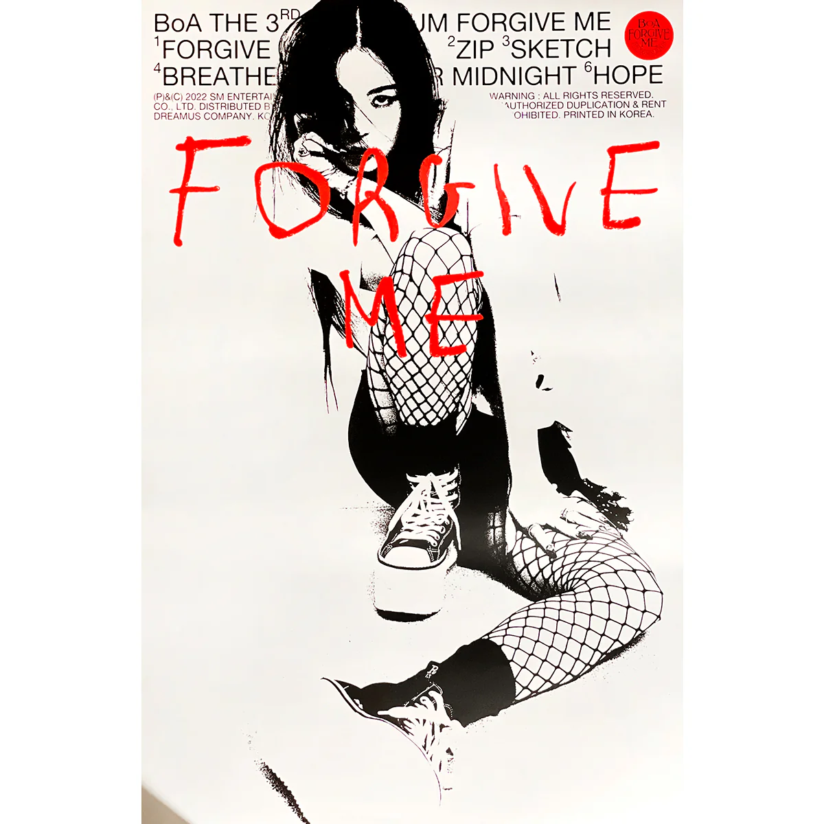 보아 | BOA | 3RD MINI ALBUM [ FORGIVE ME ] | (FORGIVE VER.) POSTER ONLY