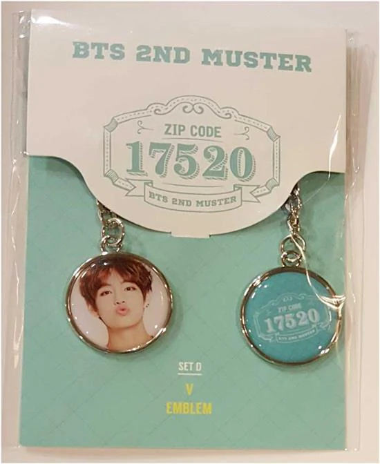 방탄소년단 | BTS [ 2ND MUSTER : ZIP CODE 17520 ] V+EMBLEM KEYRING