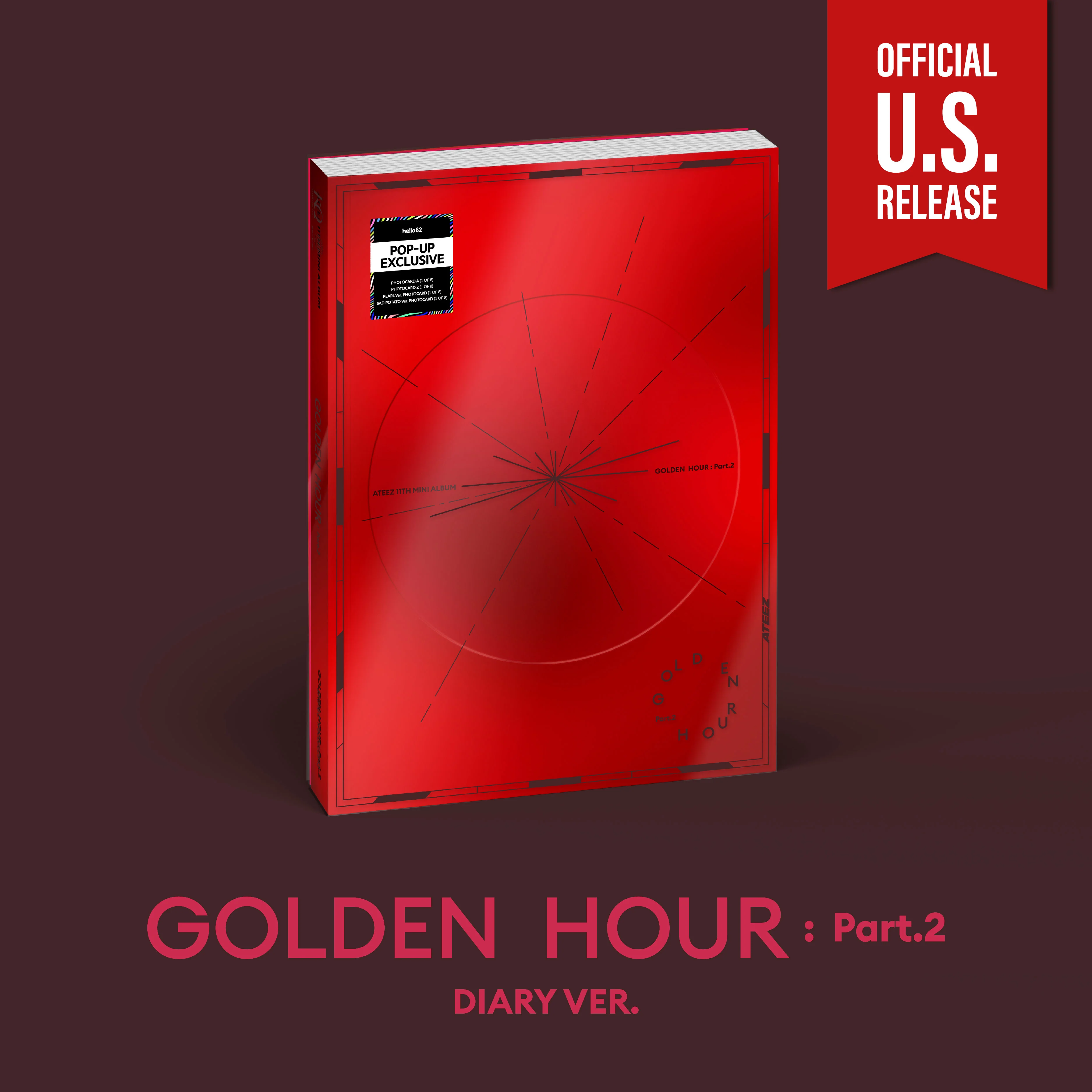 ATEEZ 11TH MINI ALBUM  [ GOLDEN HOUR : PART.2 ] POP-UP Exclusive VER. from hello82 - Image 3