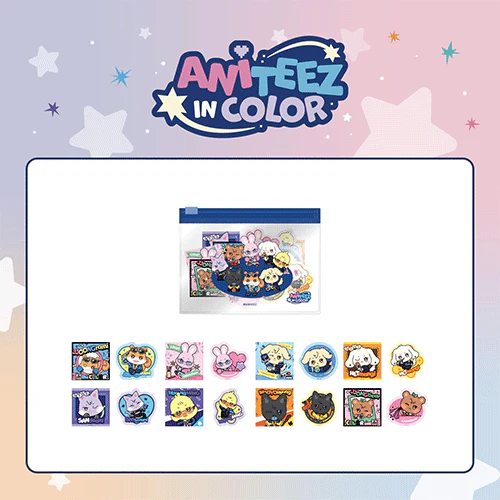ATEEZ X ANITEEZ POP-UP STORE- ANITEEZ IN COLOR OFFICIAL MD [ FLAKE STICKER SET(REMOVALBLE) ]