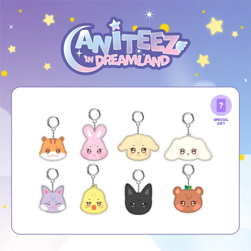 ATEEZ x ANITEEZ IN DREAMLAND MD [ MINI FACE KEYRING ]+ MATCHING POB