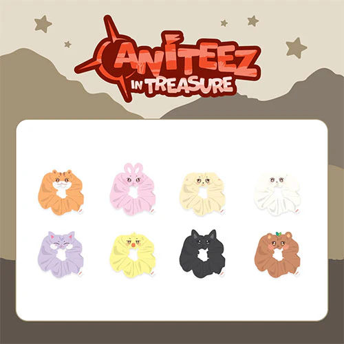 ATEEZ X ANITEEZ [ PLUSH SCRUNCHIE ] ANITEEZ IN TREASURE