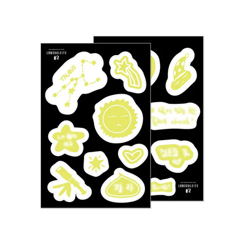 BAEKHYUN HAND DRAWN GLOW-IN-THE-DARK STICKER | 2024 ASIA TOUR [ LONSDALEITE dot ] MD
