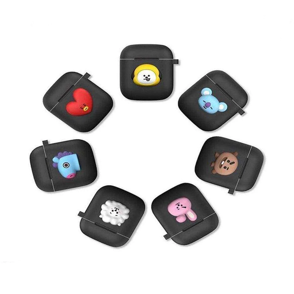 BT21 BLACK AIRPOD CASE