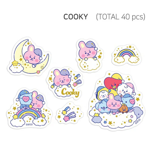 BT21 [ BABY DREAM OF BT21 ] FLAKE STICKER PACK - Image 8