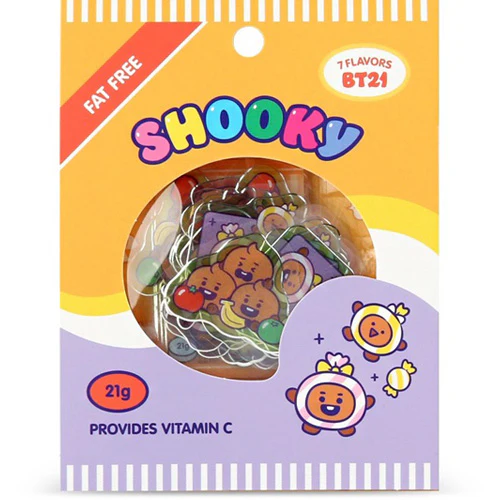 BT21 [ BABY JELLY CANDY ] FLAKE STICKER PACK - Image 4
