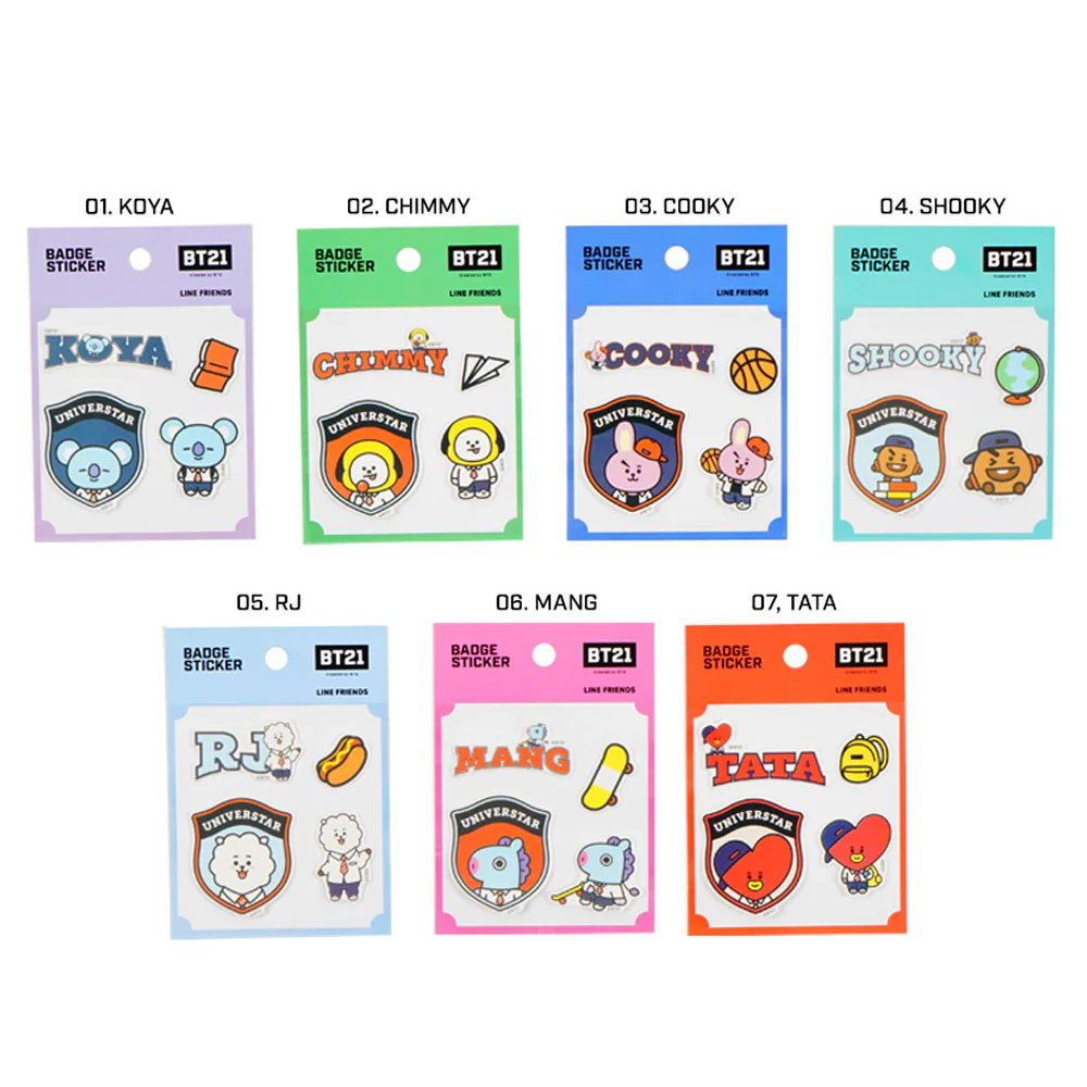 BT21 BADGE STICKER - Image 2