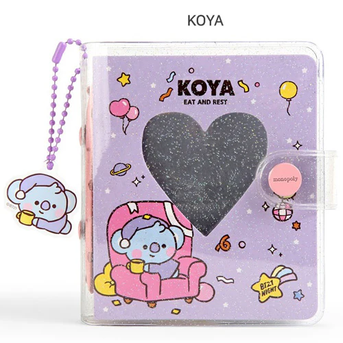 BT21 [ PARTY ] BINDER PHOTO COLLECT BOOK + ACRYLIC KEYRING - Image 2
