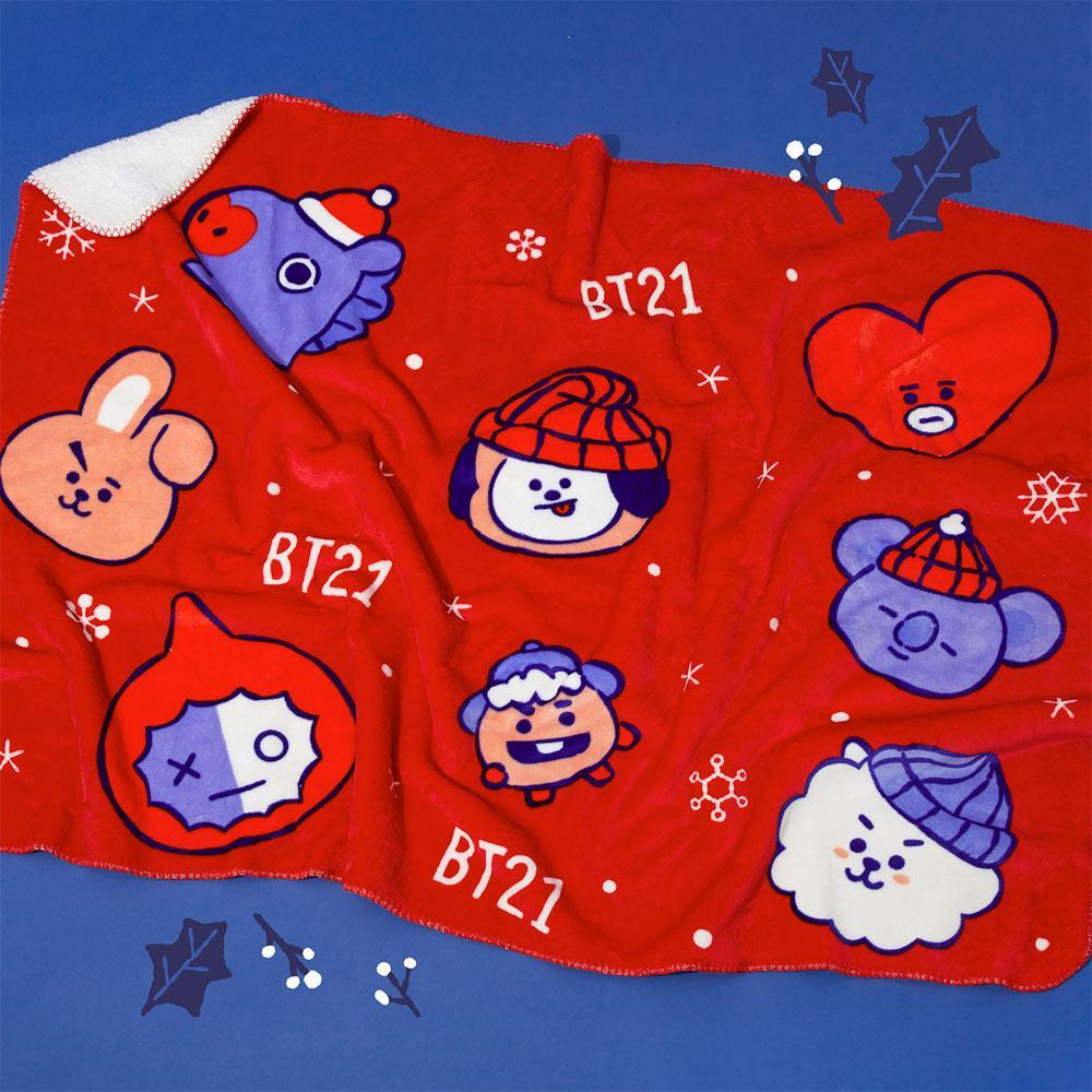 BT21 [ WINTER ] CHRISTMAS BLANKET - Image 2