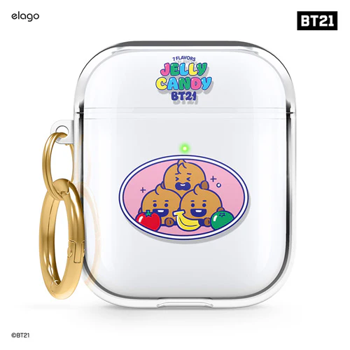 BT21 X ELAGO [ JELLY CANDY ] CLEAR AIRPOD CASE - Image 4