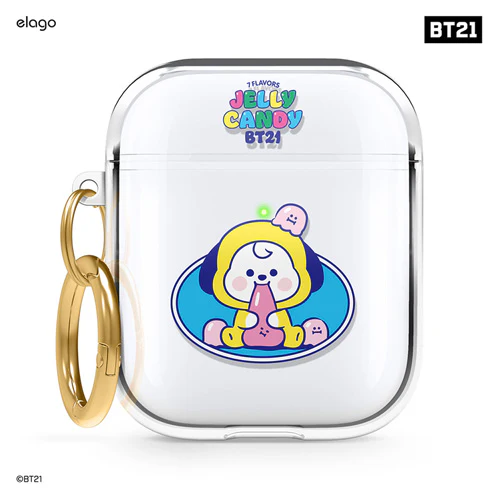 BT21 X ELAGO [ JELLY CANDY ] CLEAR AIRPOD CASE - Image 6