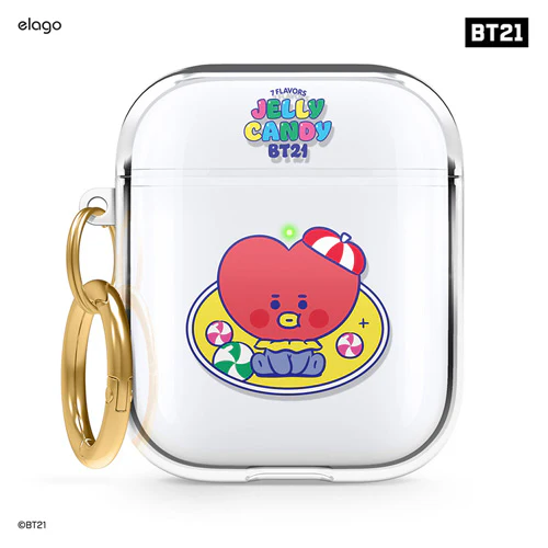 BT21 X ELAGO [ JELLY CANDY ] CLEAR AIRPOD CASE - Image 7