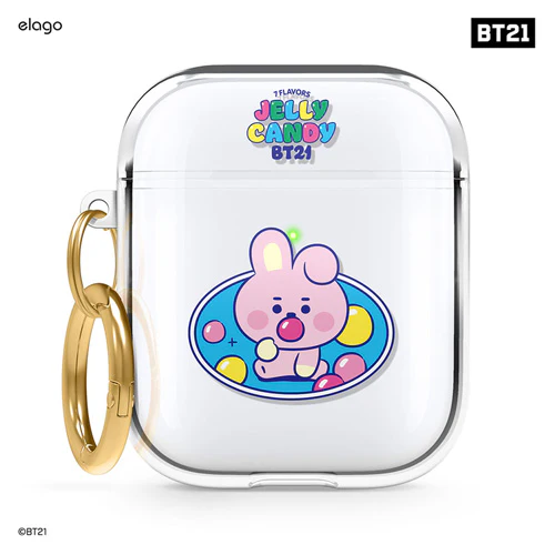 BT21 X ELAGO [ JELLY CANDY ] CLEAR AIRPOD CASE - Image 8