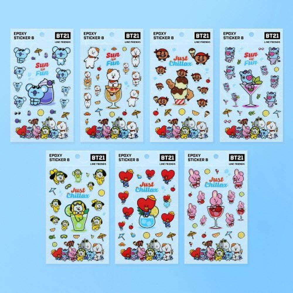 BT21 EPOXY STICKER B
