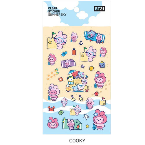 BT21 [ MININI SUMMER SKY ] CLEAR STICKER - Image 8