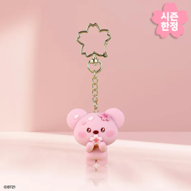 BT21 MININI FIGURE KEYRING [ CHERRY BLOSSOM ] - Image 2