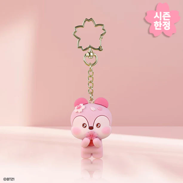 BT21 MININI FIGURE KEYRING [ CHERRY BLOSSOM ] - Image 5