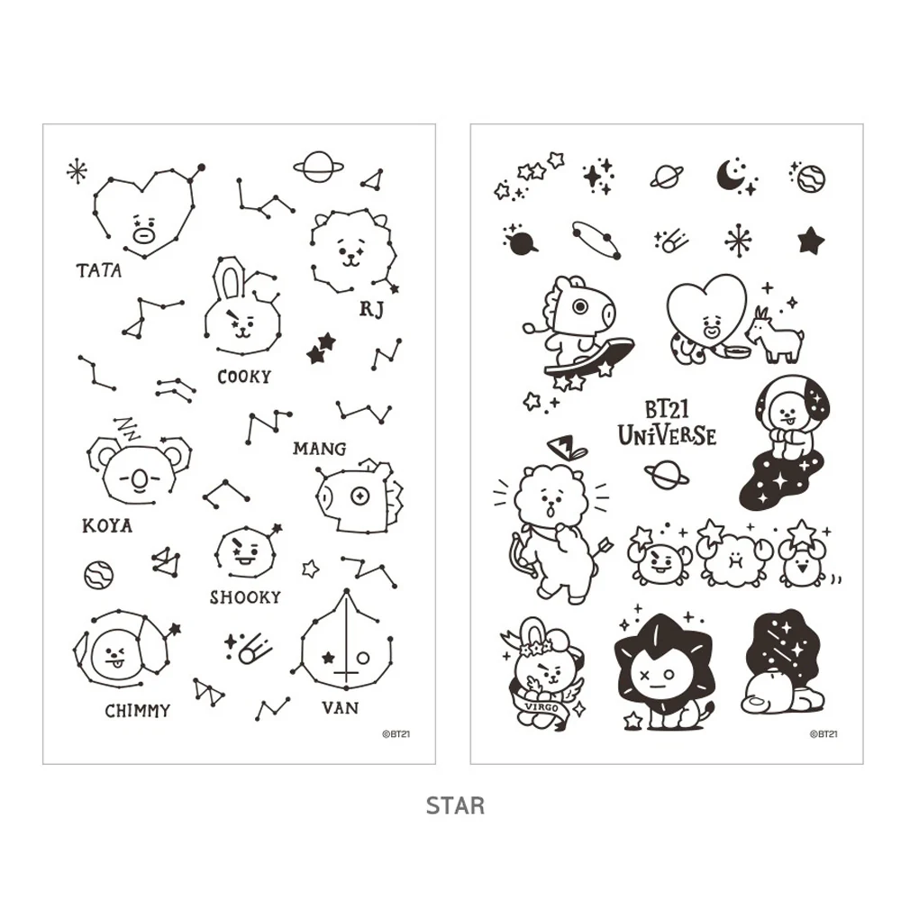 BT21 TATTOO STICKER - Image 2