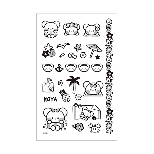 BT21 [ MININI SUMMER SKY ] TATTOO STICKER - Image 3