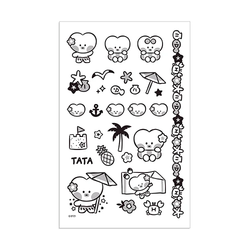 BT21 [ MININI SUMMER SKY ] TATTOO STICKER - Image 7
