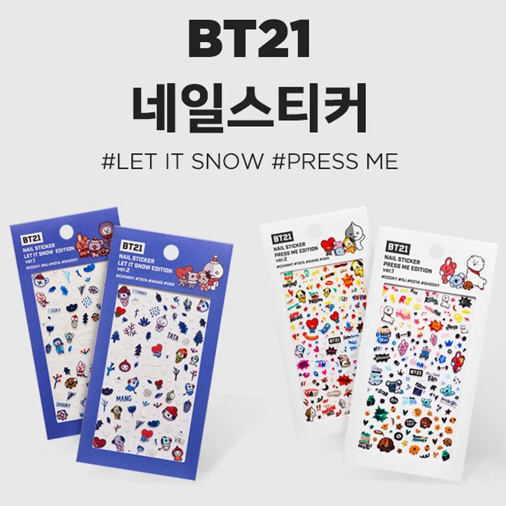 BT21 X OLIVE YOUNG NAIL STICKER [ LET IT SNOW EDITION ] - Image 2