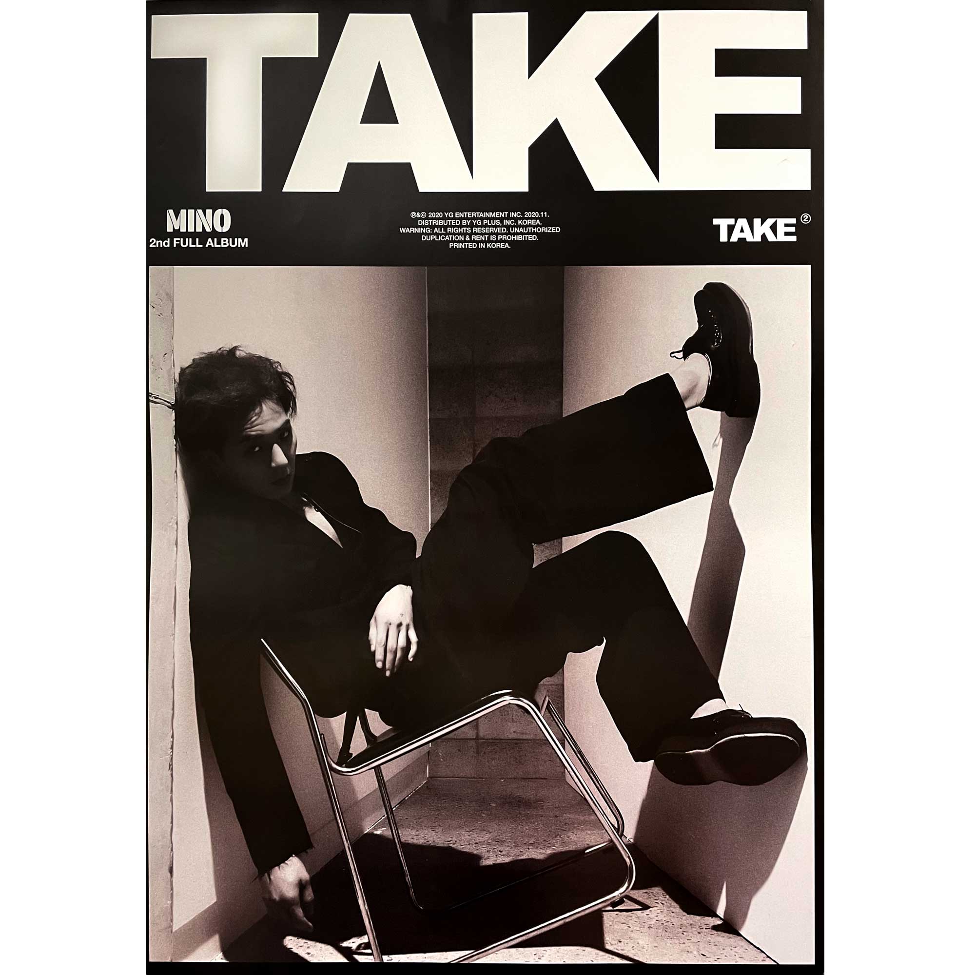 송민호 | MINO | 2ND FULL ALBUM [ TAKE ] | (TAKE #1 - B VER.) POSTER ONLY