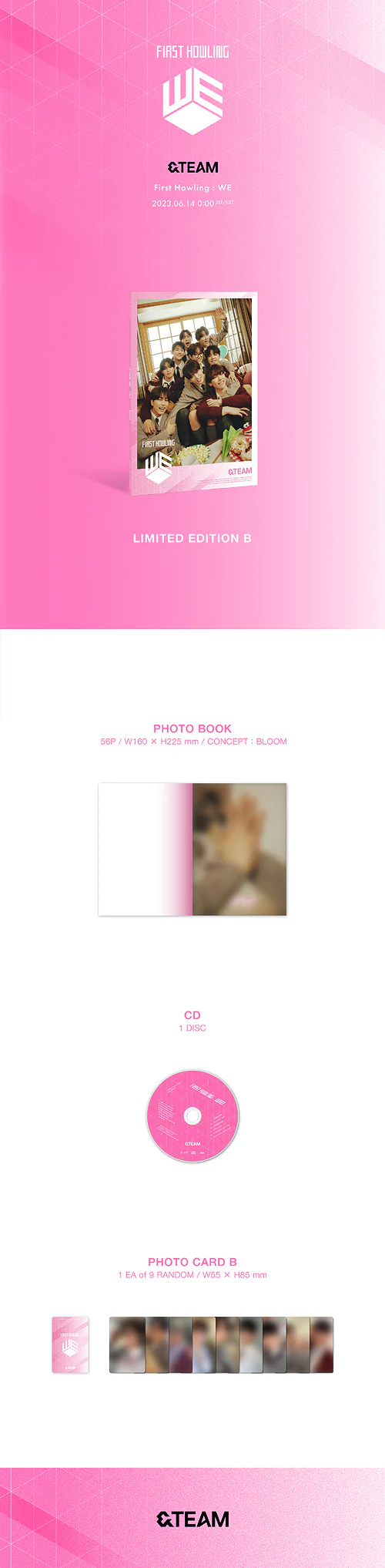 앤팀 | &TEAM 2ND JAPANESE MINI ALBUM [ FIRST HOWLING : WE ] LIMITED B VER. - Image 2