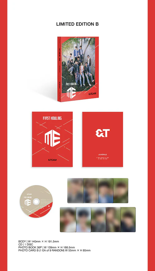 앤팀 | &TEAM JAPANESE SINGLE ALBUM [ FIRST HOWLING : ME ] Limited Edition TYPE B - Image 2