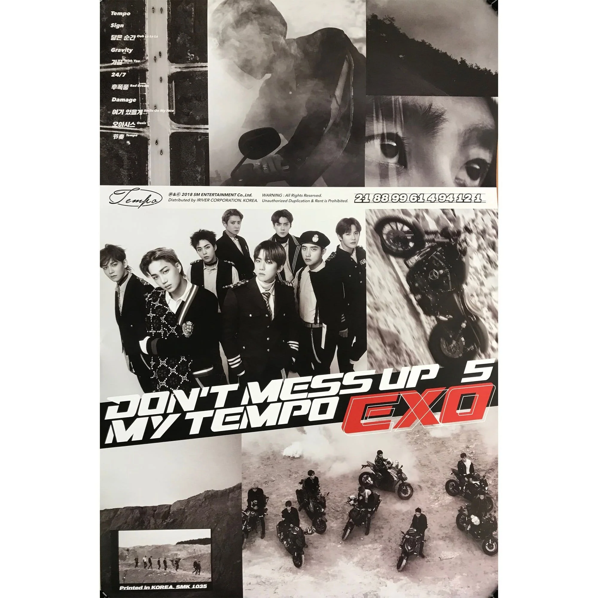 엑소 | EXO | 5TH ALBUM [ DON'T MESS UP MY TEMPO ] | POSTER ONLY