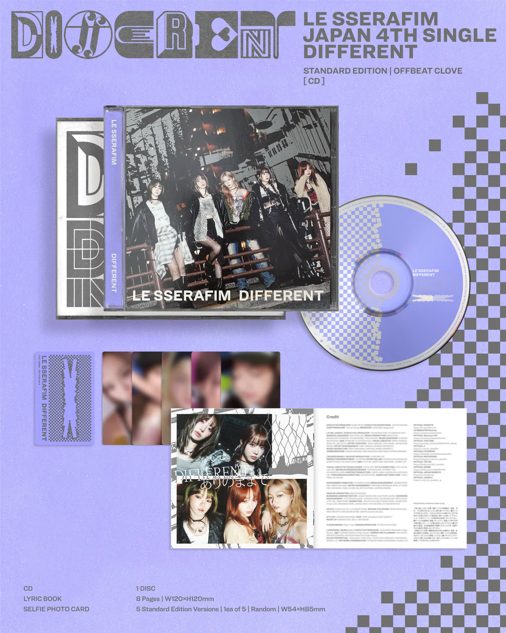 LE SSERAFIM DIFFERENT [Regular Edition] JAPAN 4th Single - Image 2