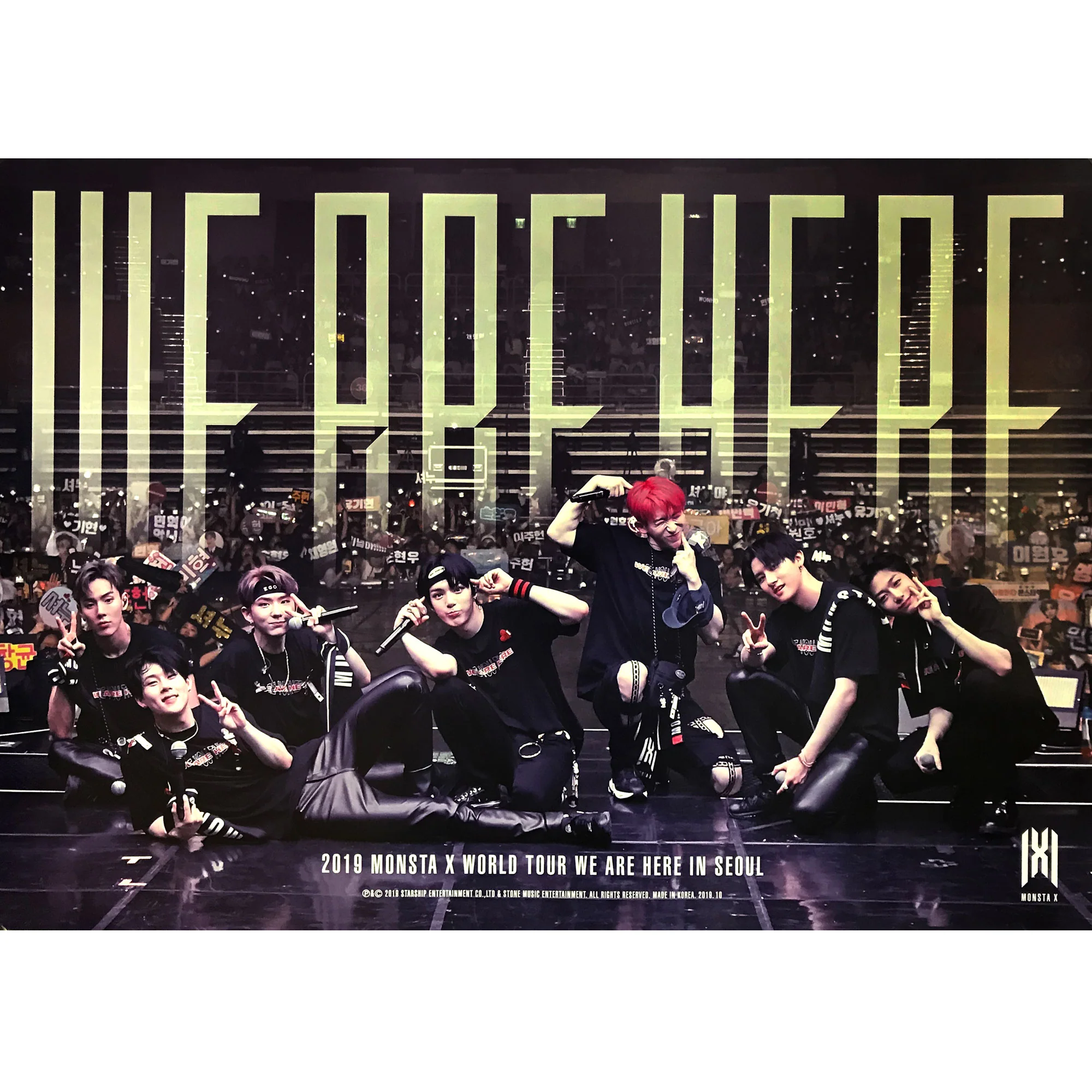 몬스타엑스 | MONSTA X | 2019 WORLD TOUR [ WE ARE HERE IN SEOUL ] | (KIHNO VER.) POSTER ONLY