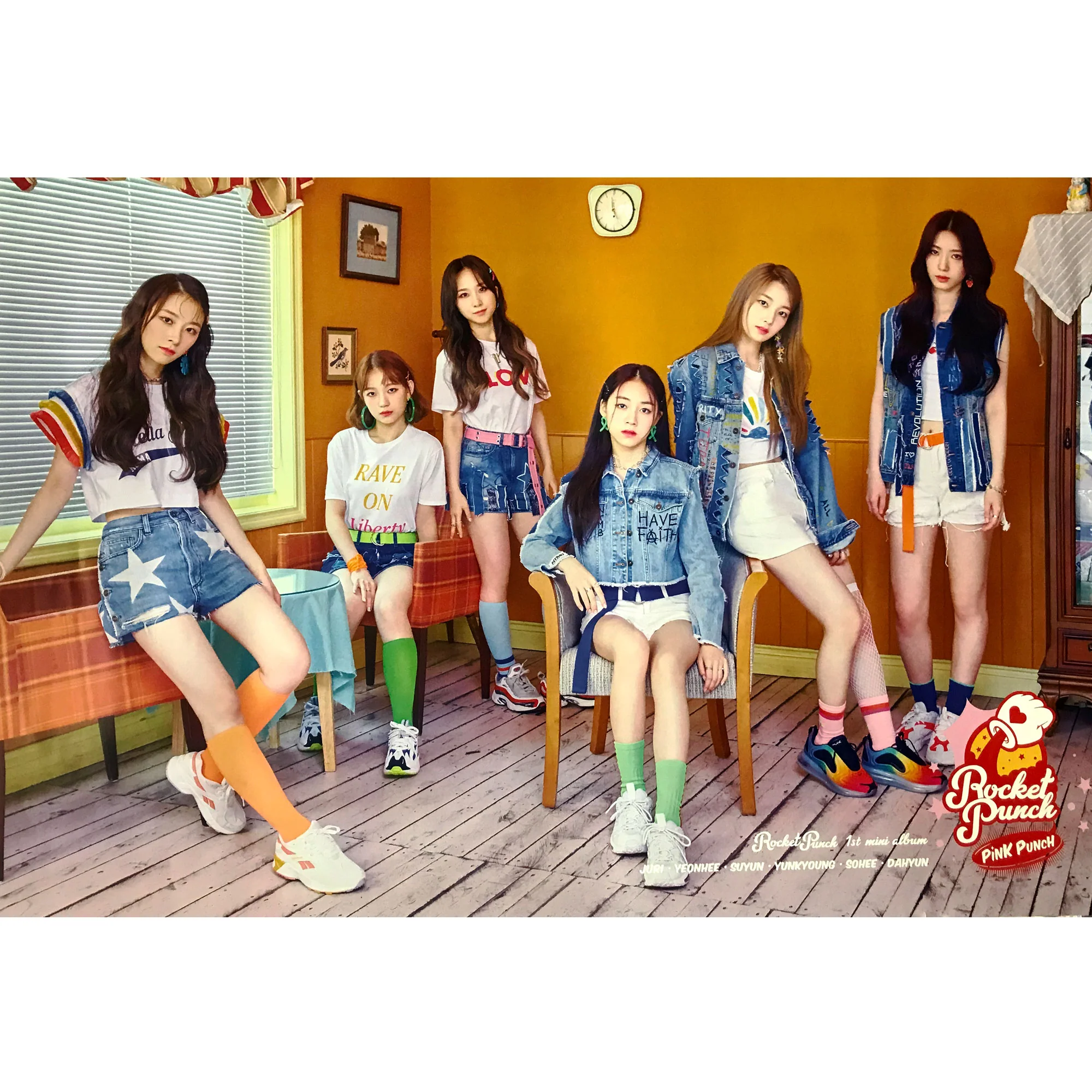 로켓펀치 | ROCKET PUNCH | 1ST MINI ALBUM [ PINK PUNCH ] | (B VER.) POSTER ONLY