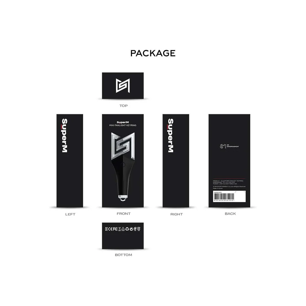슈퍼엠 | SUPERM OFFICIAL LIGHT STICK MINI KEYRING - Image 3