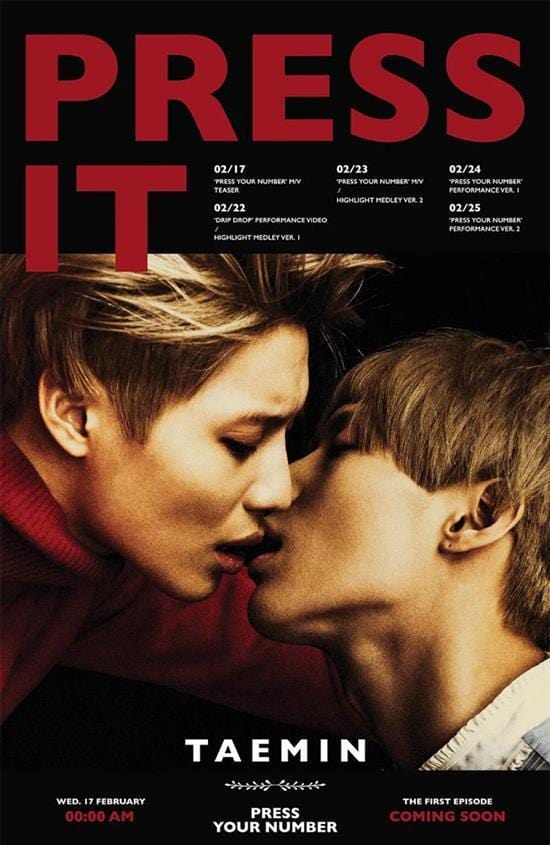 태민 | TAEMIN | 1ST ALBUM [ PRESS IT ] | (B VER.) POSTER ONLY