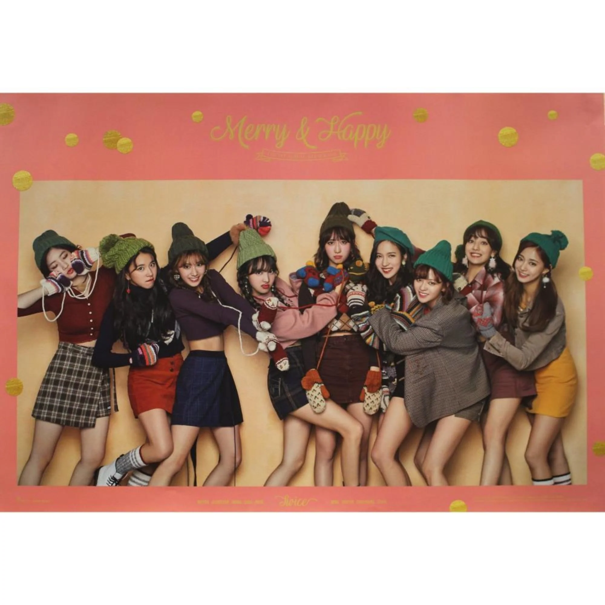 트와이스 | TWICE | 1ST ALBUM REPACKAGE [ MERRY & HAPPY ] | (HAPPY VER.) POSTER ONLY