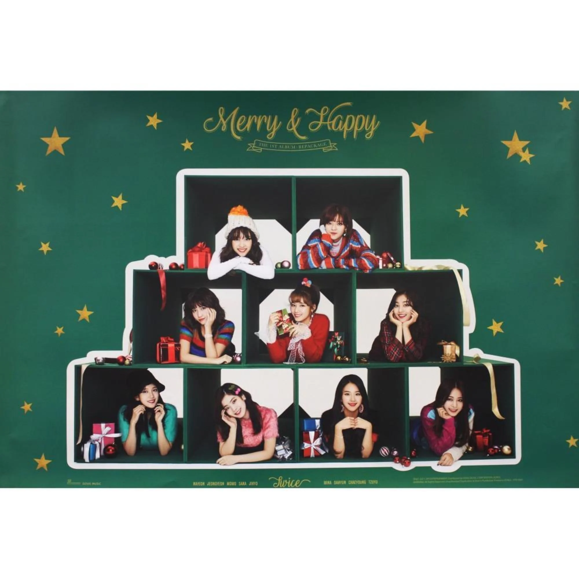 트와이스 | TWICE | 1ST ALBUM REPACKAGE [ MERRY & HAPPY ] | (MERRY VER.) POSTER ONLY