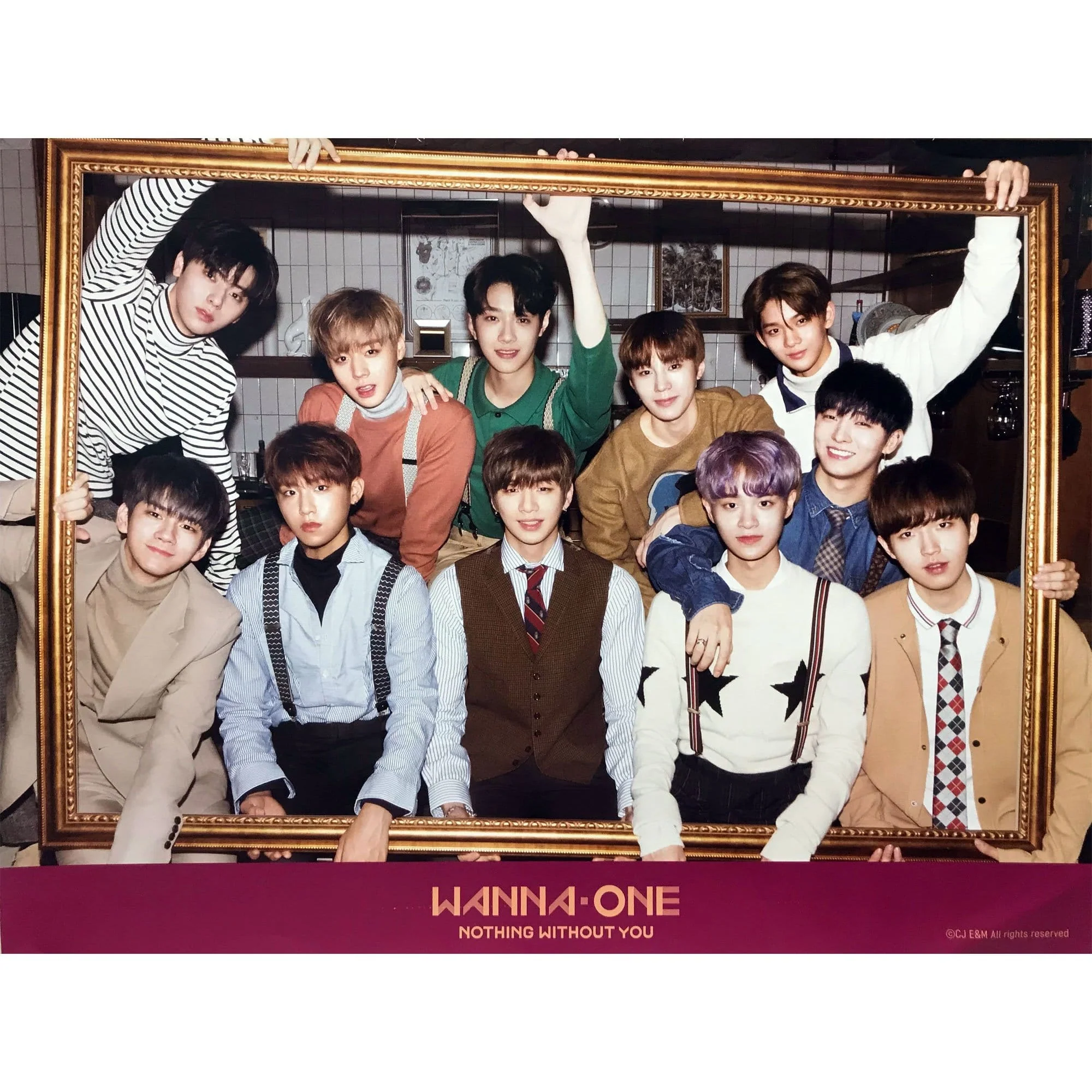 워너원 | WANNA ONE | 1ST MINI ALBUM REPACKAGE [ 1 X 1 = 1 (NOTHING WIHOUT YOU) ] | POSTER ONLY - Image 2